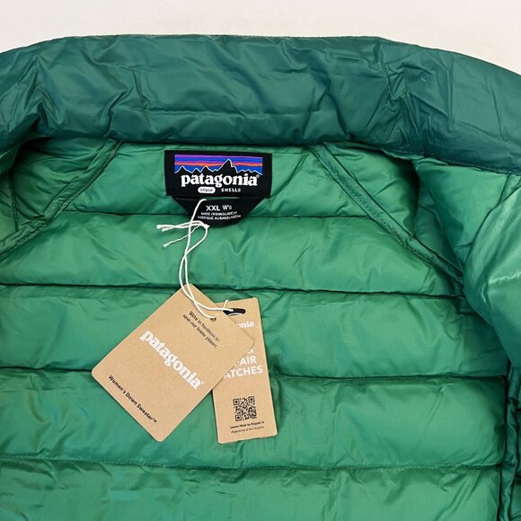 New $279 Patagonia Womens 2XL Down Sweater Full Zip Puffer Jacket Conifer GREEN - Picture 11 of 13